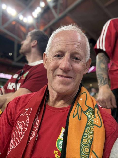 Tudor following the British Lions in Australia